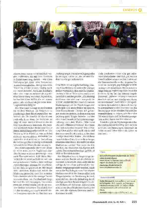 Vorschauseite 2: Beratungsangebote für Studierende