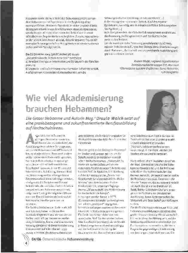 Vorschauseite 1: Wie viel Modernisierung brauchen Hebammen?