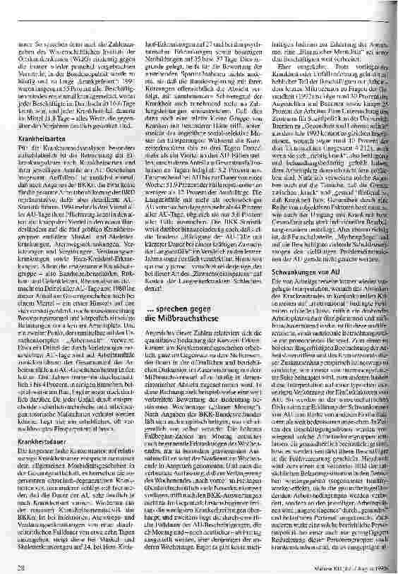 Vorschauseite 3: Gesunder Standort mit kranken Menschen? Der Mythos vom Krankfeiern