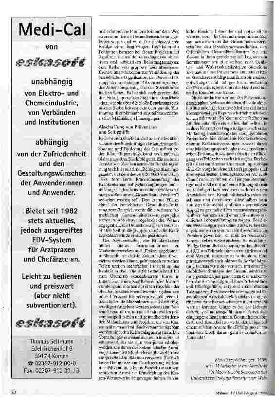 Vorschauseite 5: Gesunder Standort mit kranken Menschen? Der Mythos vom Krankfeiern