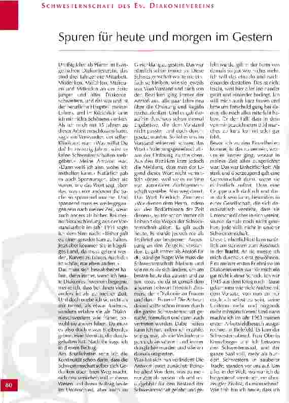 Vorschauseite 1: Spuren für heute und morgen im Gestern