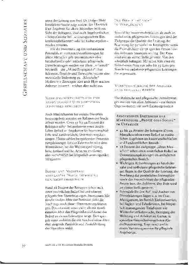 Vorschauseite 3: ZIELGRUPPE ÄLTERE MENSCHEN -DIE GROSSE UNBEKANNTE?