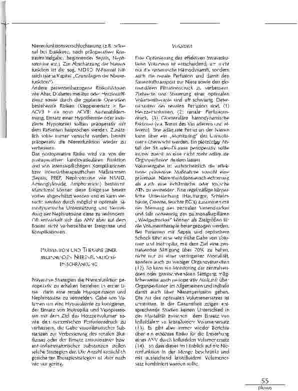 Vorschauseite 6: PERIOPERATIVES AKUTES NIERENVERSAGEN - PATHOPHYSIOLOGIE, PRÄVENTION UND THERAPIE