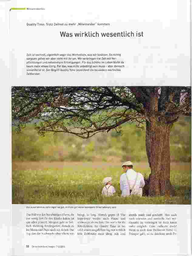 Vorschauseite 1: Was wirklich wesentlich ist