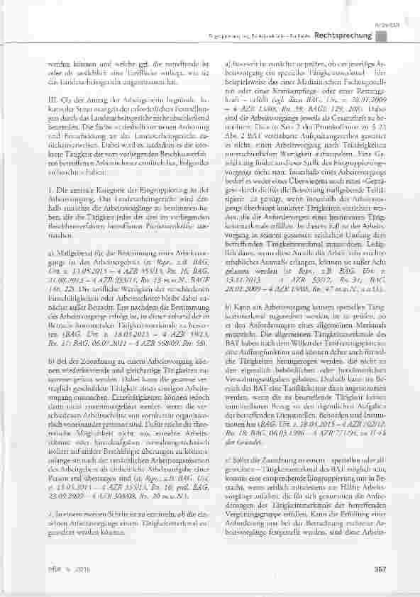 Vorschauseite 5: Eingruppierung sog. Punktionskräfte Tariflücke