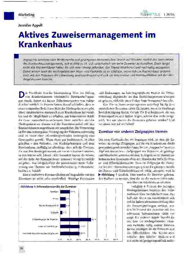 Vorschauseite 1: Aktives Zuweisermanagement im Krankenhaus