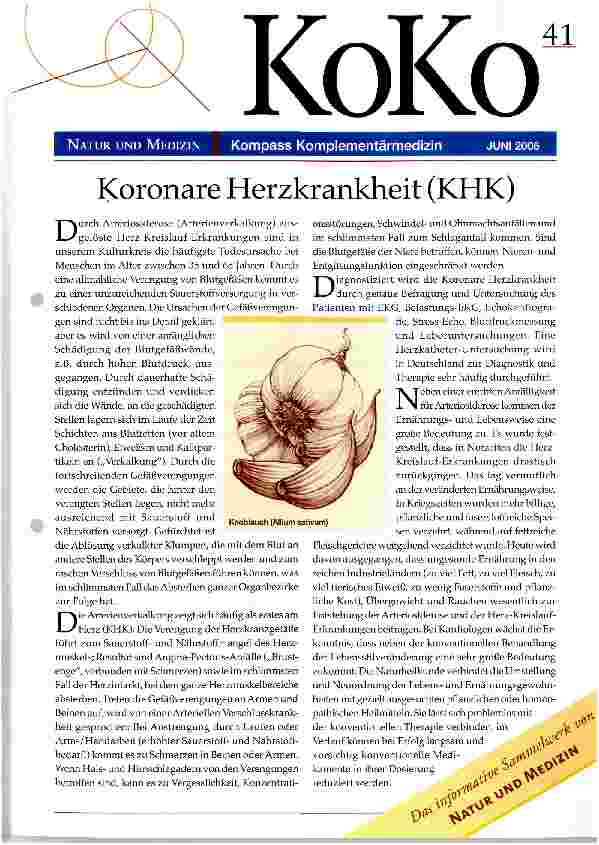 Vorschauseite 1: Koronare Herzkrankheit (KHK)
