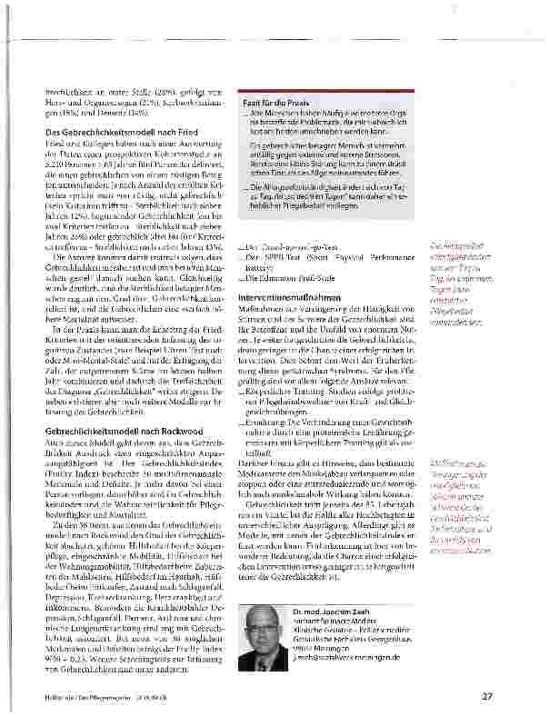Vorschauseite 3: Gebrechlich - mehr als nur alt