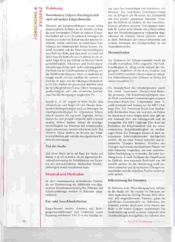 Vorschauseite 2: Effekte eines allgemeinen Koordinationstrainings bei Patienten mit Schulterpathologie