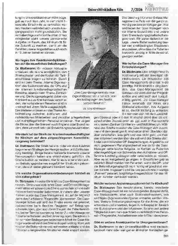 Vorschauseite 2: Das Universitätsklinikum Köln auf dem Weg in die Zukunft