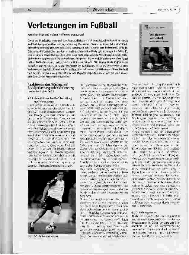 Vorschauseite 1: Verletzungen im Fußball