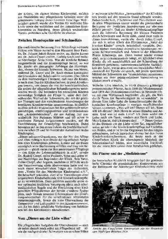 Vorschauseite 2: Kinderkrankenpflege als Teil einer Ganzheitstherapie Das Behandlungskonzept der Cnopf`schen Kinderklinik in Nürnberg: Ein historisches Lehrstück