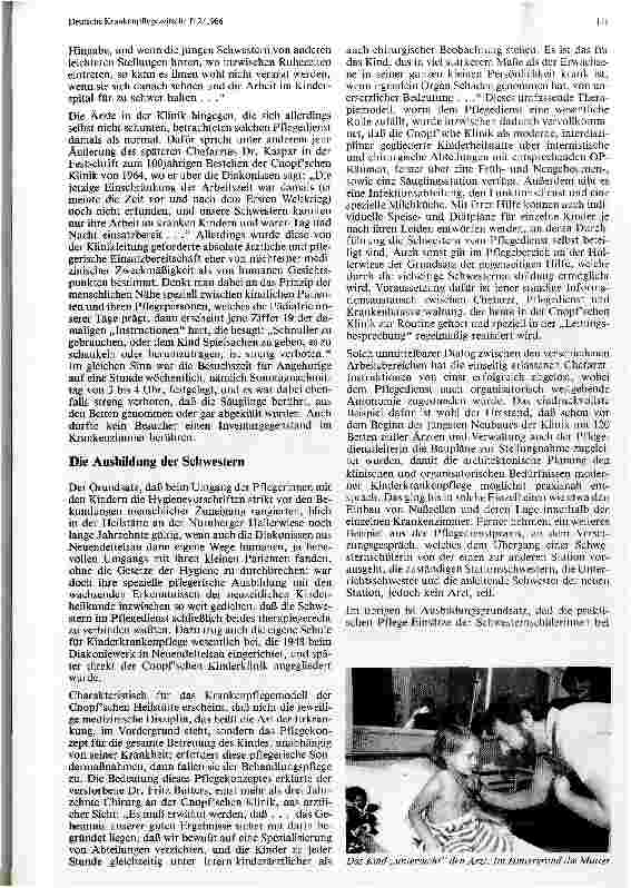 Vorschauseite 4: Kinderkrankenpflege als Teil einer Ganzheitstherapie Das Behandlungskonzept der Cnopf`schen Kinderklinik in Nürnberg: Ein historisches Lehrstück