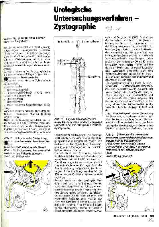 Vorschauseite 1: Urologische Untersuchungsverfahren - Zystographie