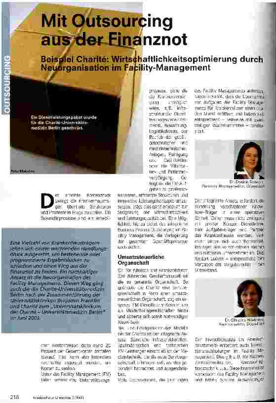 Vorschauseite 1: Mit Oursourcing aus der Finanznot