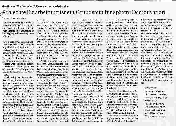 Vorschauseite 1: Schlechte Einarbeitung ist ein Grundstein für spätere Demotivation
