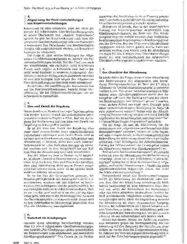 Vorschauseite 3: Die Abmahnung und das Allgemeine Gleichbehandlungsgesetz
