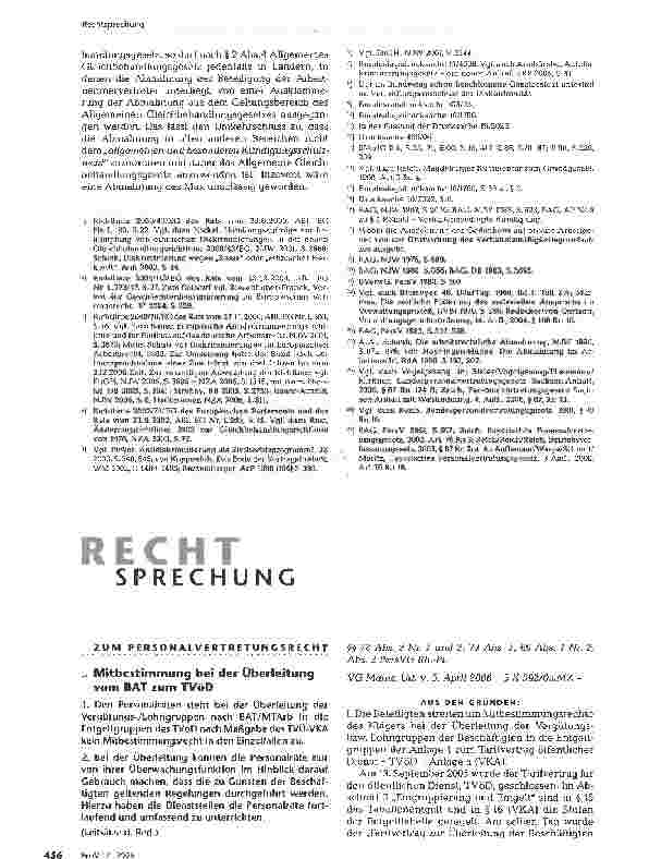 Vorschauseite 5: Die Abmahnung und das Allgemeine Gleichbehandlungsgesetz