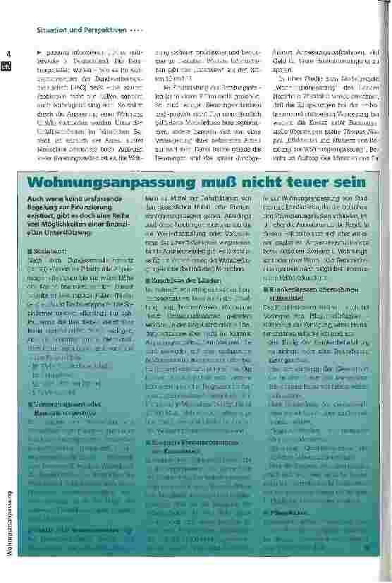 Vorschauseite 3: Die Wohnung, nicht den Menschen anpassen Situation und Perspektiven der Wohnraumanpassung