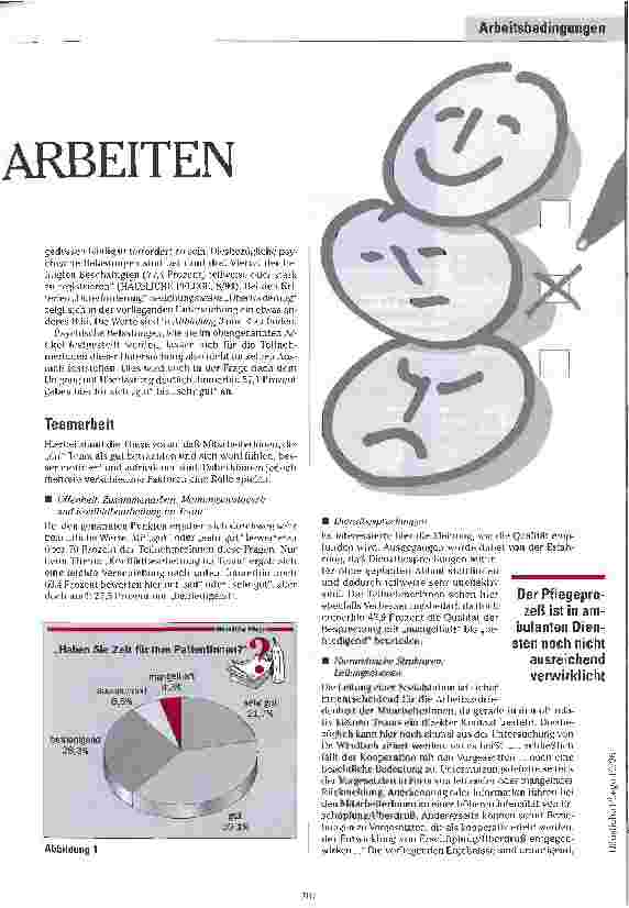 Vorschauseite 2: Zufriedensein und motiviert arbeiten Arbeitsbedingungen in ambulanten Diensten aus Sicht der Pflegenden