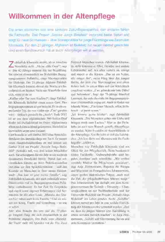 Vorschauseite 2: Willkommen in der Altenpflege