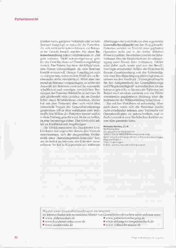 Vorschauseite 2: GesundheitsvoLlmacht zur Überwindung betreuungsfreier Intervalle