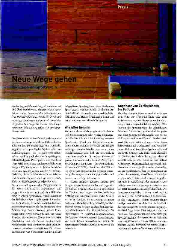 Vorschauseite 1: Neue Wege gehen
