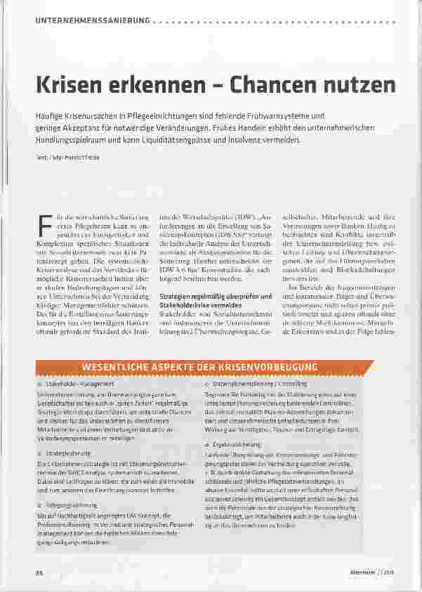 Vorschauseite 1: Krisen erkennen - Chancen nutzen