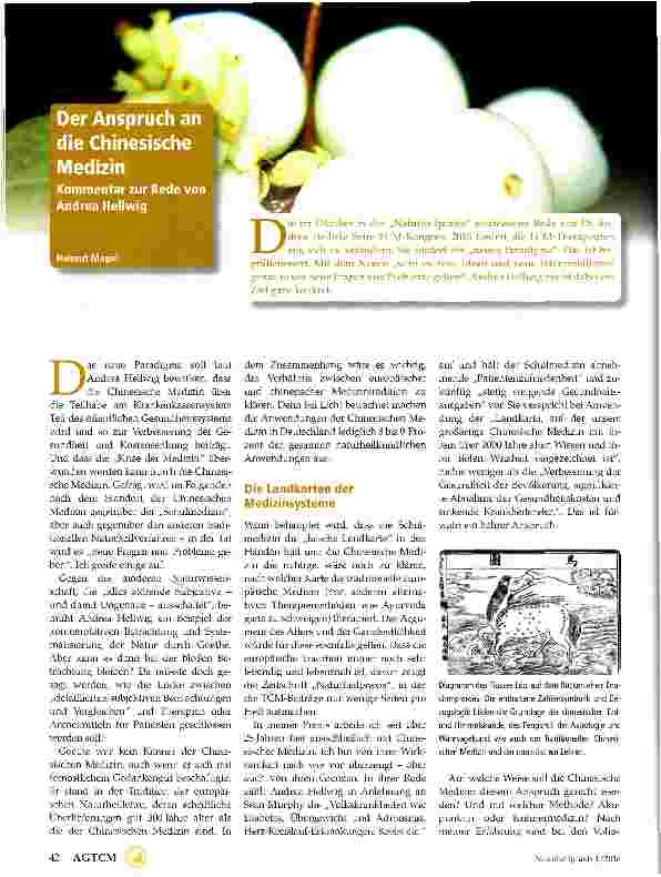Vorschauseite 1: Der Anspruch an die Chinesische Medizin