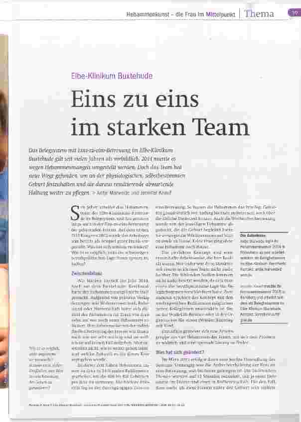 Vorschauseite 1: Eins zu eins im starken Team
