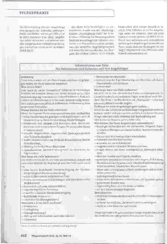 Vorschauseite 3: Doppelrolle der Angehörigen beim Delir: Unterstützer und Co-Betroffene