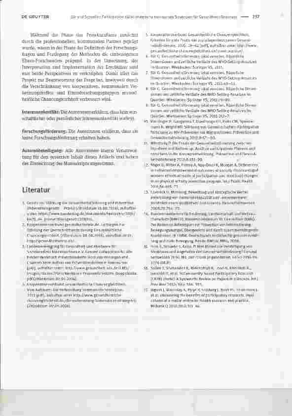 Vorschauseite 3: Partizipation stärkt integrierte kommunale Strategien für Gesundheitsförderung