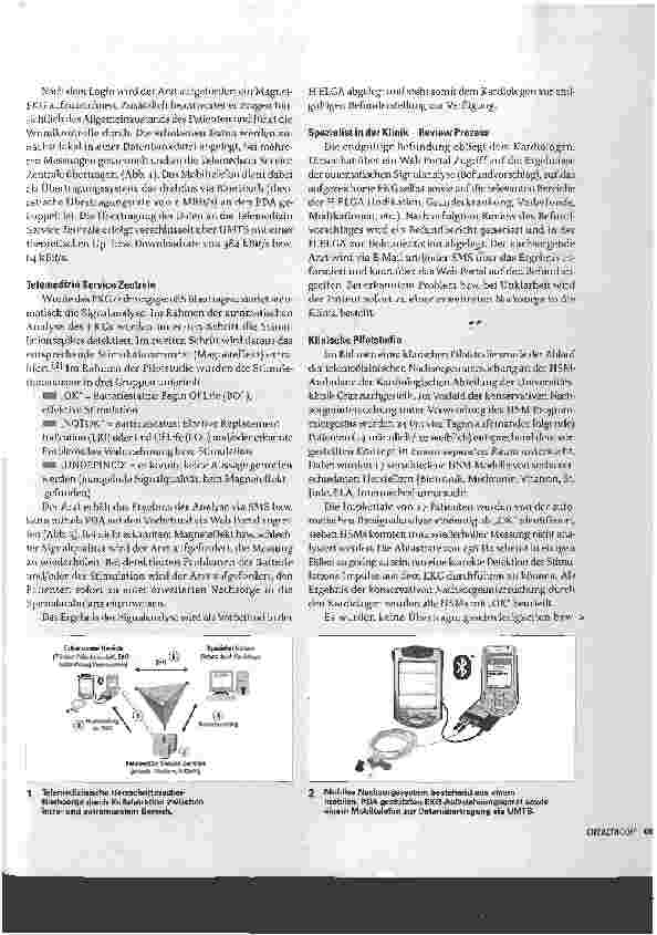 Vorschauseite 2: Telemedizinisches Versorgungskonzeptfür Patienten mit implantiertem Herzschrittmacher