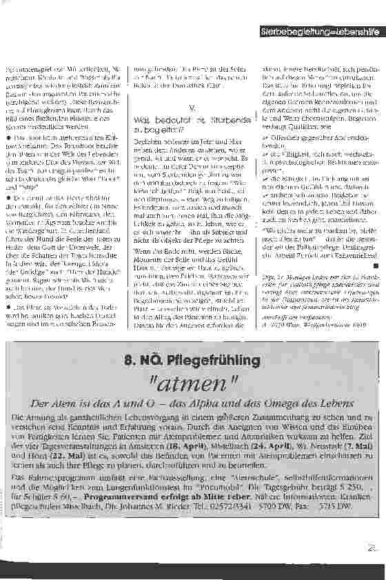 Vorschauseite 4: Wo nichts mehr zu machen ist, bleibt noch alles zu tun... Zurück zum Existentiellen: Was Sterbende erleben