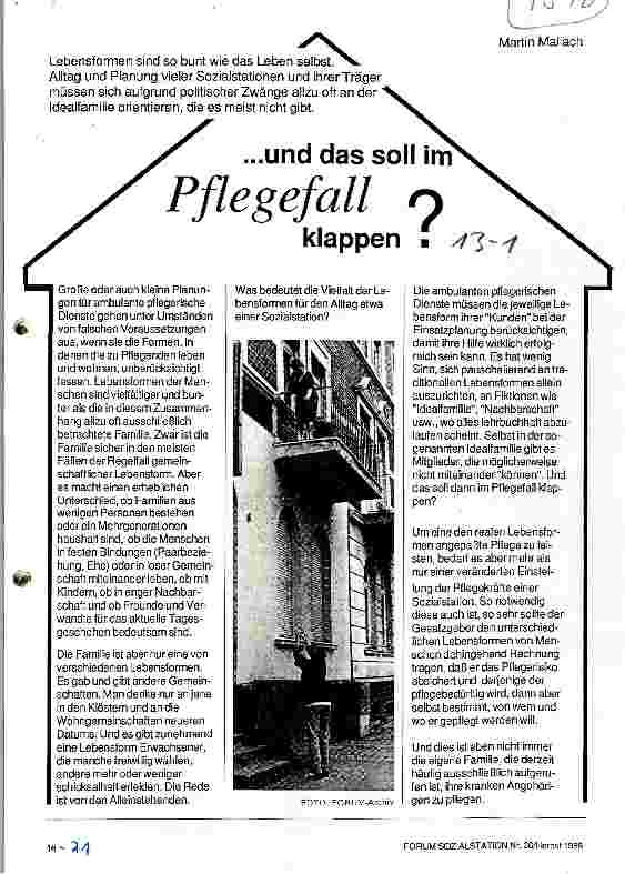 Vorschauseite 1: ... und das soll im Pflegefall klappen?