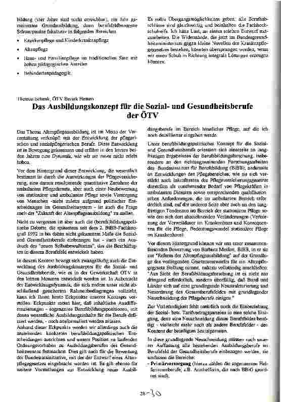 Vorschauseite 3: Zur Perspektive der Berufe in der Altenpflege