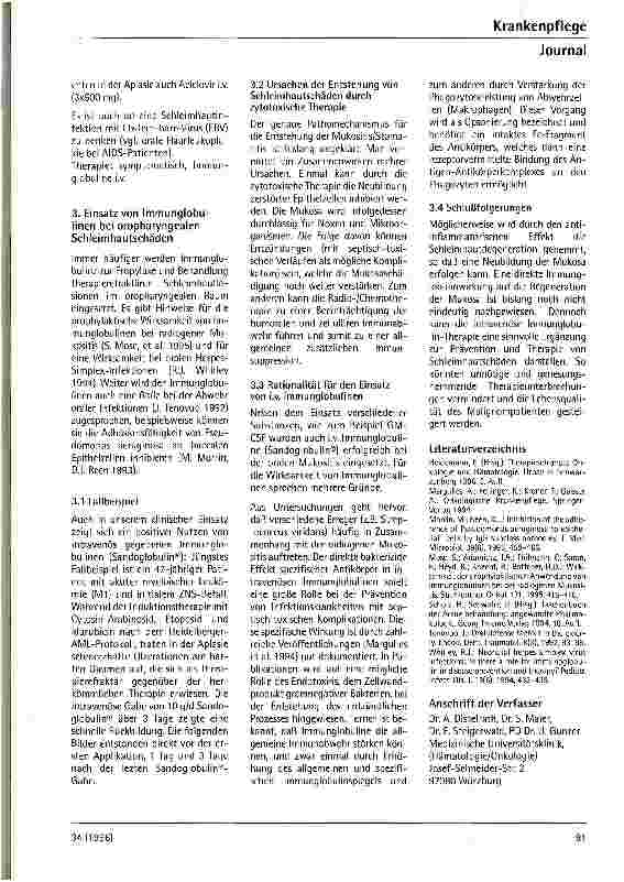 Vorschauseite 4: Therapie von Mundschleimhautdefekten bei hämatologisch/onkologischen Patienten
