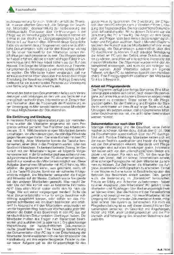 Vorschauseite 2: Motivation der Mitarbeiter zur Pflegedokumentation über den Computer