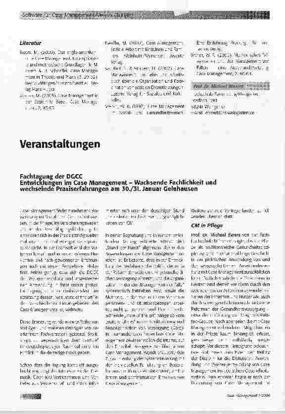 Vorschauseite 1: Veranstaltungen - Fachtagung der DGCC