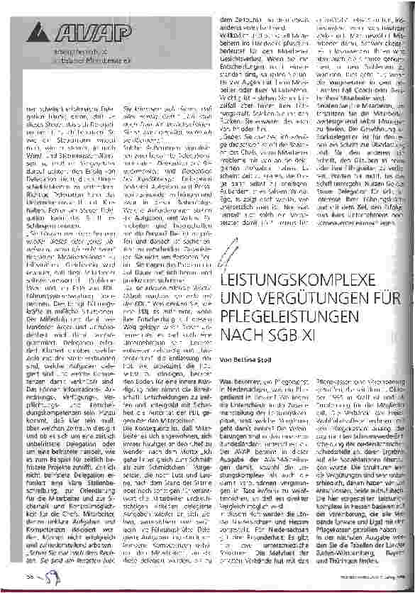 Vorschauseite 1: Leistungskomplexe und Vergütungen für Pflegeleistungen nach SGB XI