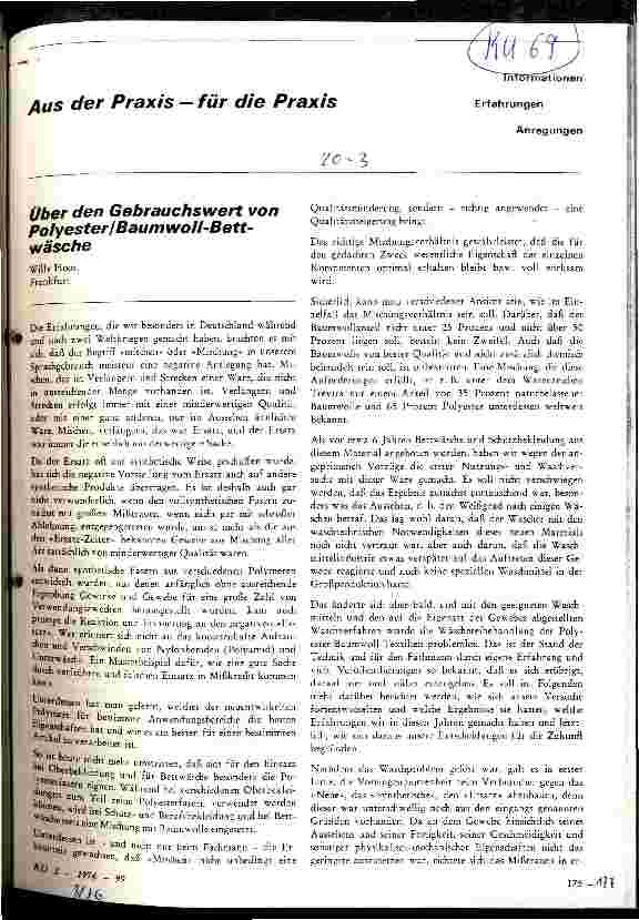 Vorschauseite 1: Über den Gebrauchswert von Polyester/Baumwoll-Bettwäsche