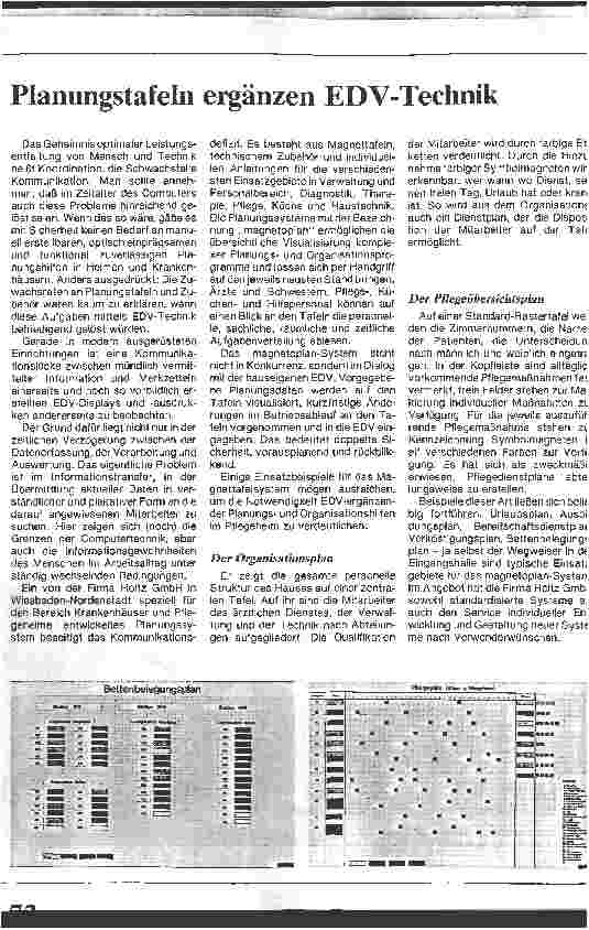 Vorschauseite 4: EDV - Einsatz in einem Alten- Krankenheim