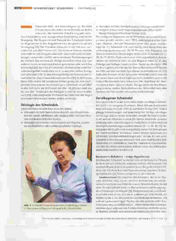 Vorschauseite 2: Ist zervikogener Schwindel eine eigenständige muskuloskeletale Entität?