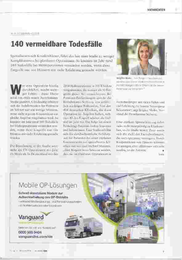 Vorschauseite 1: 140 vermeidbare Todesfälle