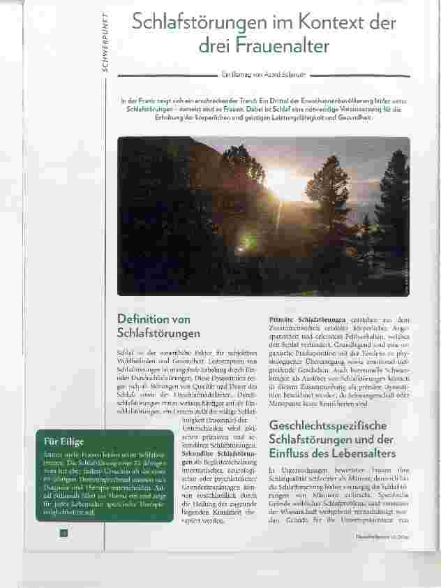 Vorschauseite 1: Schlafstörungen im Kontext der drei Frauenalter