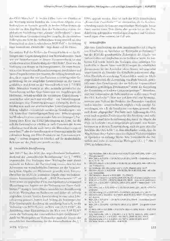 Vorschauseite 3: Compliance: Antikorruption, Werbegaben und sonstige Zuwendungen Aktuelle Entwicklungen und Rechtsprechungsübersicht