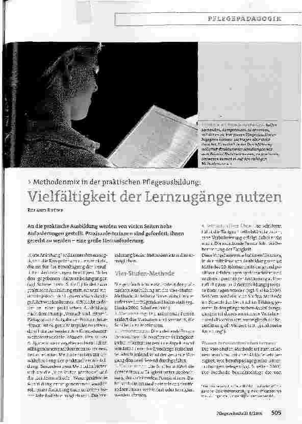 Vorschauseite 1: Vielfältigkeit der Lernzugänge nutzen