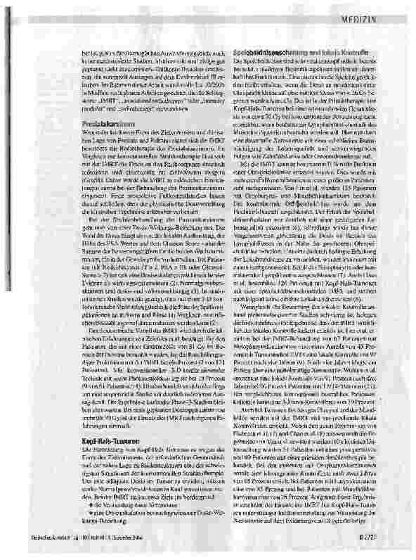 Vorschauseite 3: Intensitätsmodulierte Strahlenbehandlung - neue Perspektiven für die Tumortherapie