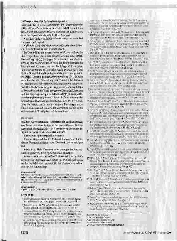 Vorschauseite 6: Intensitätsmodulierte Strahlenbehandlung - neue Perspektiven für die Tumortherapie