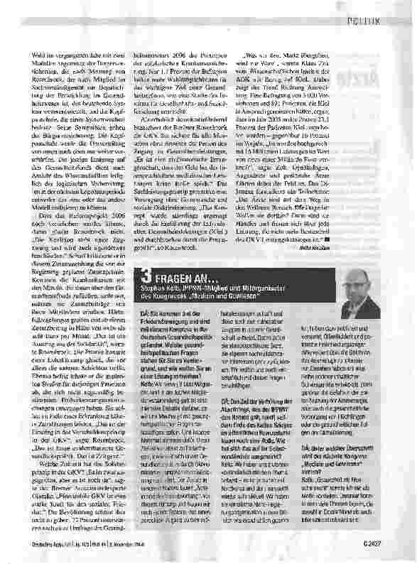 Vorschauseite 2: Das Gesundheitswesen - eine Branche wie jede andere?